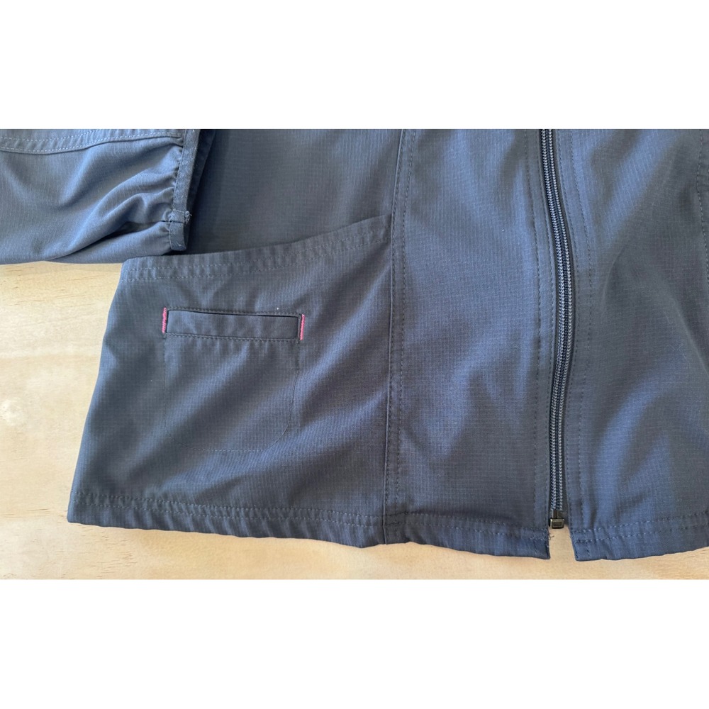Heartsoul Scrub Jacket‎ Pewter Gray Full Zip Mock Neck Large Medical Core Nurse - Picture 8 of 10